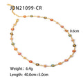 18K Gold-Plated Colorful Daisy Chain Bracelet — close-up detail — jewelry finish and design detail