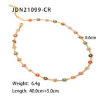 2025New Jewelry Necklace Bracelet18K Gold White/Colorful Daisy Chain Necklace Bracelet