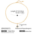 Gold-Plated Stainless Steel Necklace with Resin Detail — alternate product view — jewelry finish and design detail