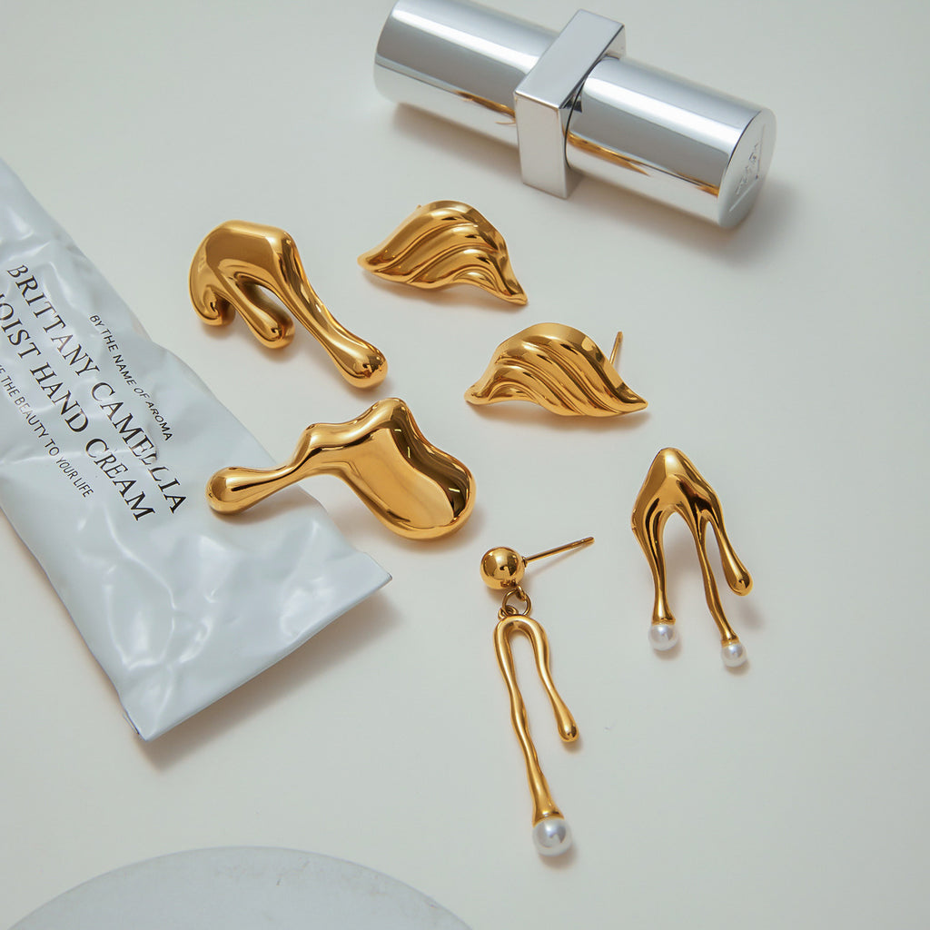 2H Lava Earrings Stainless Steel Stud Earrings Jewelry earrings