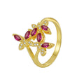 Gold-Plated Brass Butterfly CZ Ring styled for independent jewelry boutiques