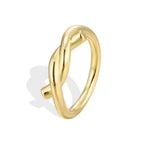 CYR0604 Minimalist Design Line Knot Ring Simple Braided