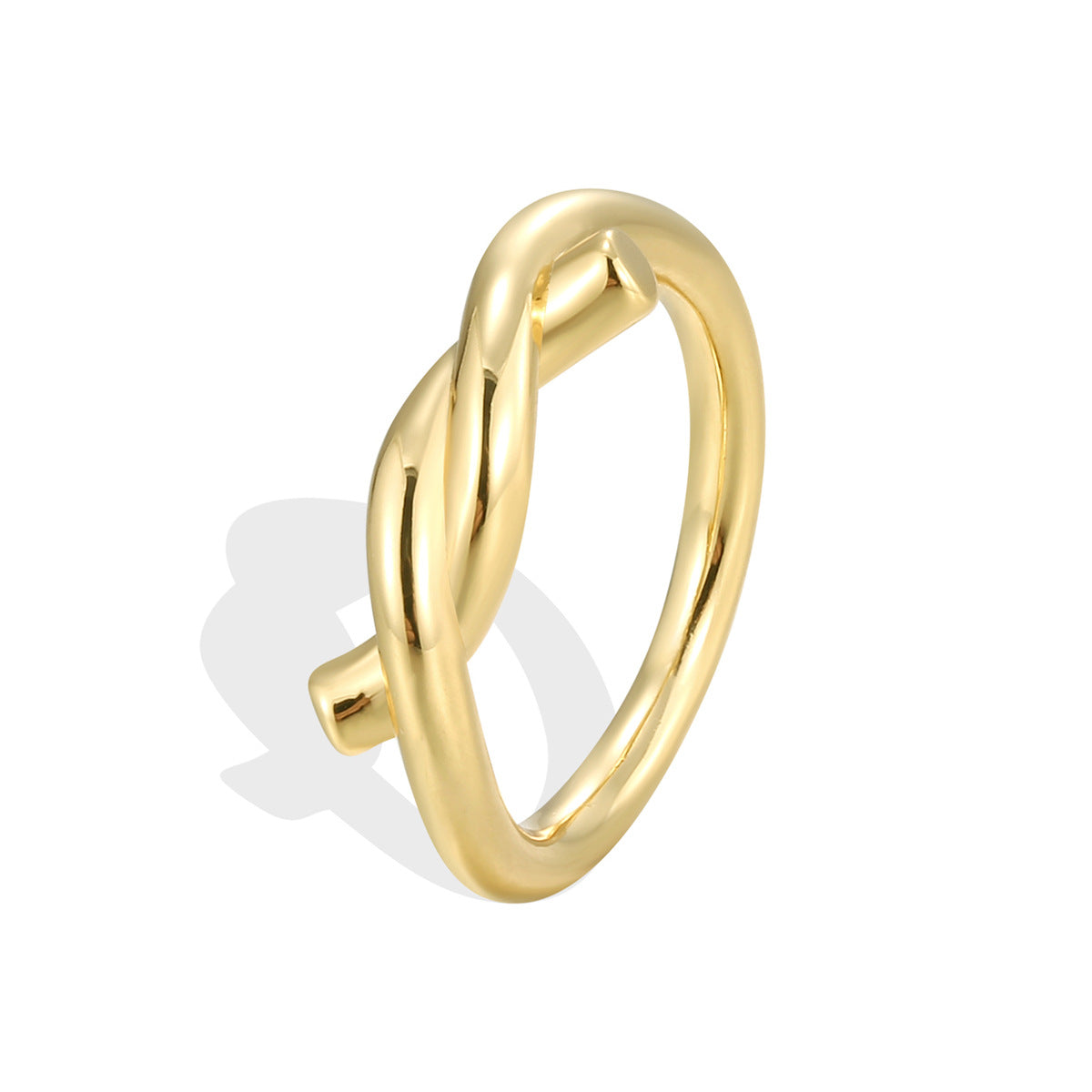 CYR0604 Minimalist Design Line Knot Ring Simple Braided