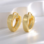 E0530 Korean Style Simple Fashion Heart Earrings for Women Brass Gold-Plated Smooth Minimalist Ear Clips