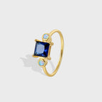 R0237 Korean Fresh Design Sweet Cool Opal Ring for Women Fashion Versatile with Blue Zircon