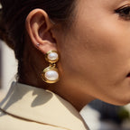 Pearl Earrings Stainless Steel Stud Earrings Women's Design Accessories