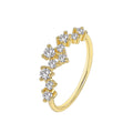 Gold-Plated Brass Minimalist CZ Ring styled for independent jewelry boutiques