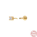 18G Crystal 925 Sterling Silver Cartilage Studs — wearable scale detail — jewelry finish and design detail