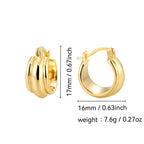 E0250 Personalized Minimalist Design Gold-Plated Smooth Earrings for Women Fashion Jewelry