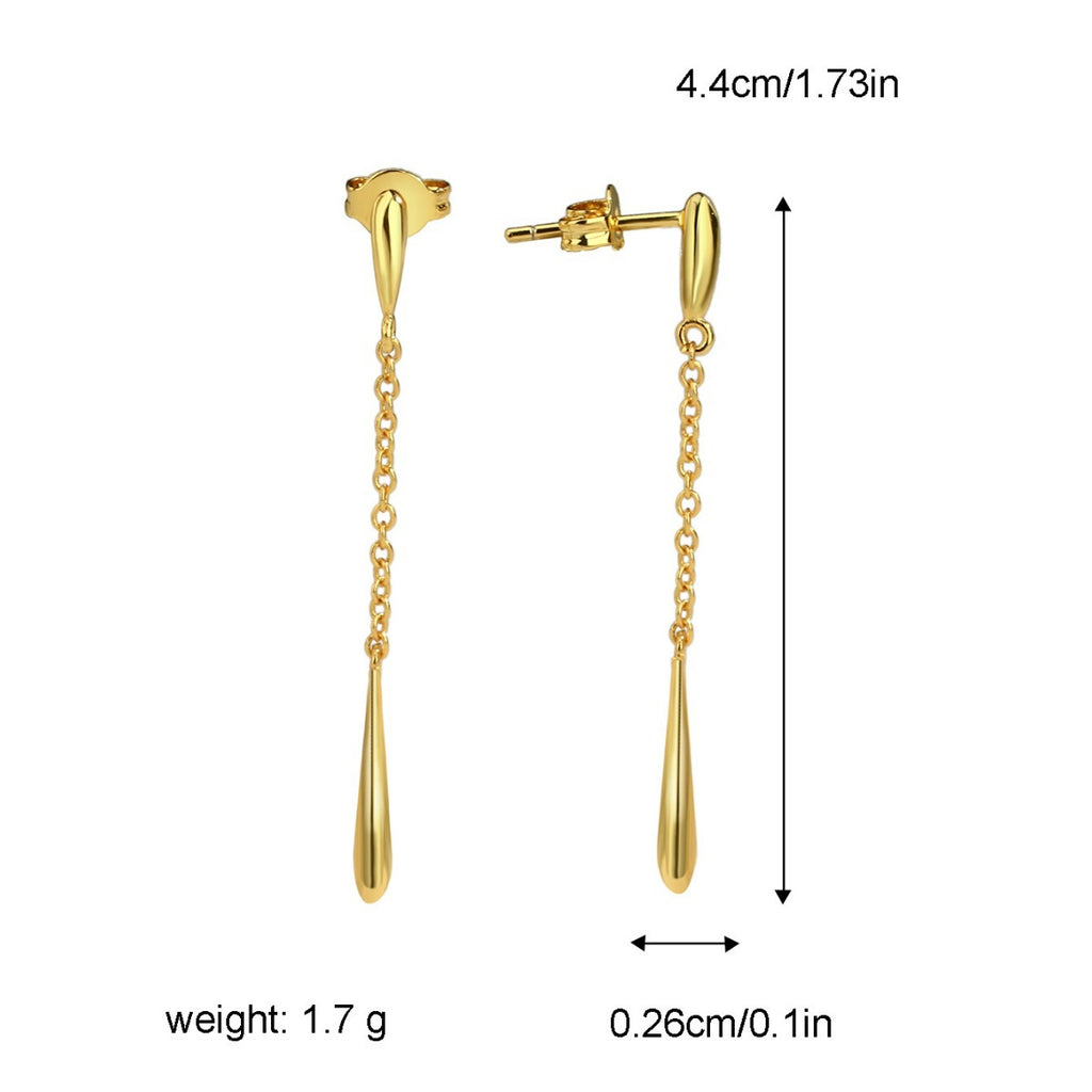 E0323 Elegant and Minimalist Long Water Drop Earrings Geometric simple long sexy earrings