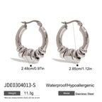 Stainless Steel Color Block Earrings for Women, Non-Fading Stud Earrings Jewelry