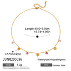 2H Necklace Non-Fading Sweater Chain Accessories for Women Autumn Winter Stainless Steel Jewelry