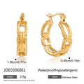 18K Gold-Plated Stainless Steel Cubic Zirconia Earrings — product profile — jewelry finish and design detail