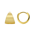Gold-Plated Brass Minimalist Hoop Earrings — Sleek Contour styled for independent jewelry boutiques