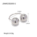 Sculptural Bead Open Stainless Steel Gold-Plated Ring — alternate product view — jewelry finish and design detail