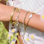 Alphabet Fruit Stainless Steel Pearl Bracelet Non-Fading Jewelry