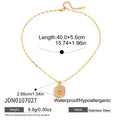 Gold-Plated Evil Eye Turquoise Stainless Steel Necklace — jewelry construction — jewelry finish and design detail