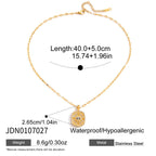 Devil's Eye Necklace Blue Turquoise Collarbone Chain Stainless Steel Jewelry