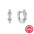 Sterling Silver Zircon Chain Ear Clips 5A — jewelry product photo 09 — jewelry finish and design detail