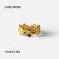 Minimalist Stainless Steel Gold-Plated Ring — product view — jewelry finish and design detail
