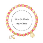 B0259 Bohemian Rabbit Ear Zircon Beaded Fashion Bracelet