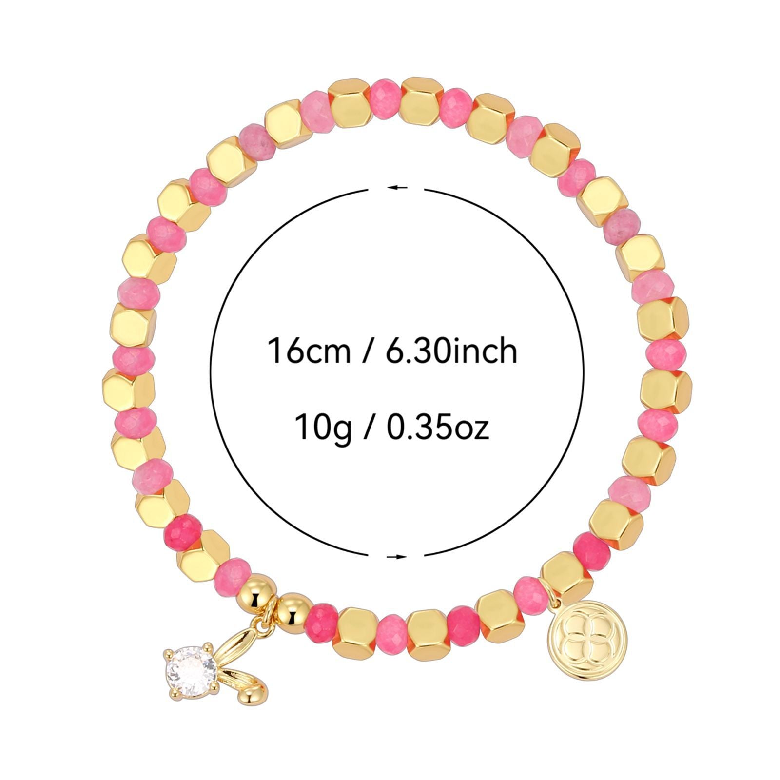 B0259 Bohemian Rabbit Ear Zircon Beaded Fashion Bracelet