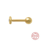 S925Pure Silver Bohemian Tassel Eye Piercing Jewelry Threaded Earrings Ear Bone Studs Ear Accessories for Women