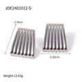 Modern 18K Gold-Plated Stainless Steel Stud Earrings — alternate product view — jewelry finish and design detail