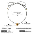 Gold-Tone Stainless Steel Necklace with Geometric Enamel Detail featuring enamel and a gold-tone finish