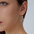 E0535 New Fashion Christmas Jewelry Exquisite Earrings for Women Christmas Tree Snowflake Shape Zircon Earrings