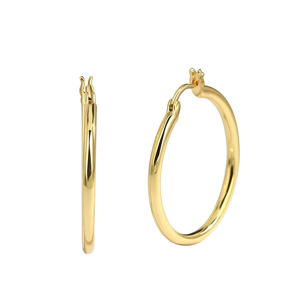 E0274 Source of Goods Minimalist Earrings Silver Needle Solid Round Coil Style Trendy Fashion Earrings