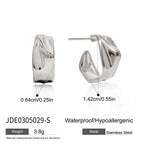 Geometric Earrings Classic Studs Stainless Steel Jewelry for Women Non-Fading Ear Accessories
