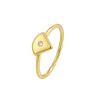 SR0023 S925Silver Geometric Triangle Ring Female Design casual Single Ring