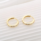 14K Gold-Plated 925 Sterling Silver Square Zircon Earrings — side profile