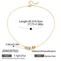 Gold-Plated Beaded Stainless Steel Chain Necklace — additional design view — jewelry finish and design detail