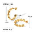 Modern 18K Gold-Tone Stainless Steel Earrings — Giftable Design featuring contemporary and a gold-tone finish