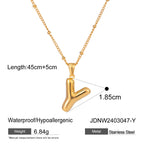Stainless Steel Letter Necklace Pendant Necklace Jewelry Collarbone Chain