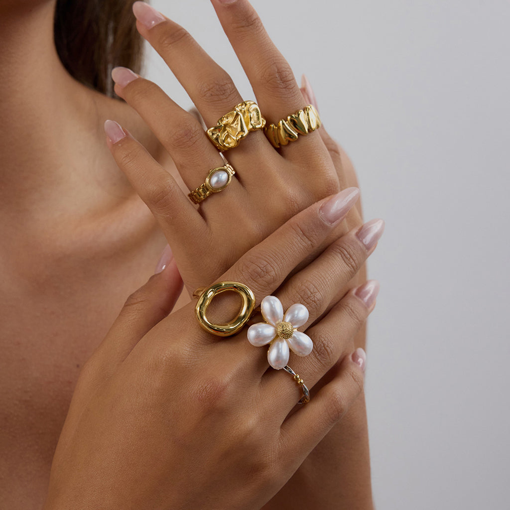 Pearl Ring Non-Fading Jewelry for Women rings