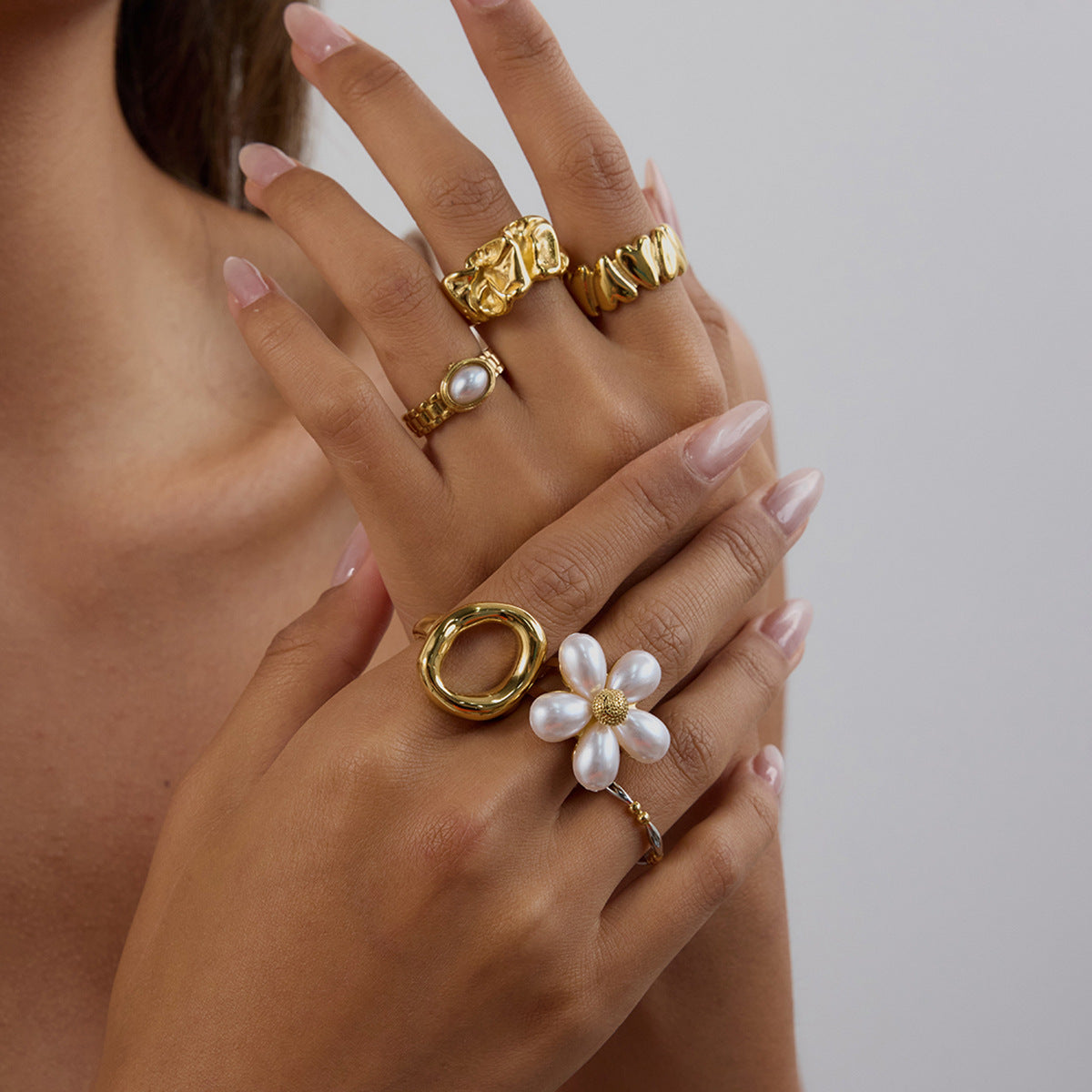 Pearl Ring Non-Fading Jewelry for Women rings