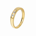 Gold-Plated Brass Pavé White CZ Ring with Cubic zirconia Detail for private-label fashion jewelry buyers