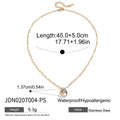 Heart Stainless Steel Pendant Necklace in Gold-Plated with Chain Detail — material detail — jewelry finish and design detail