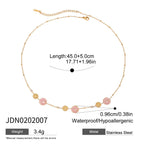 2H Stainless Steel Heart Layered Necklace Collarbone Chain Non-Fading Jewelry