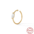 Crystal-Set Stud Cuff 925 Sterling Silver Ring — jewelry design view 06