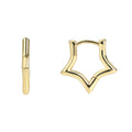 Gold-Plated Brass Star Ear Cuff Earrings with Celestial Detail with gold-tone brass construction — jewelry finish and design detail