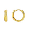Gold-Plated Brass Round Ear Cuff Earrings with Minimalist Detail in a gold-tone brass finish