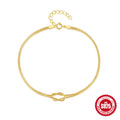 925 Sterling Silver Snake Bone Chain Bracelet Couple Korean Style — collection product image 06