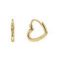 Gold-Plated Brass Heart Earrings — Refined Finish with a refined design profile — jewelry finish and design detail