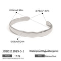 Gold-Plated Layered Bangle Stainless Steel Bracelet — close-up detail — jewelry finish and design detail