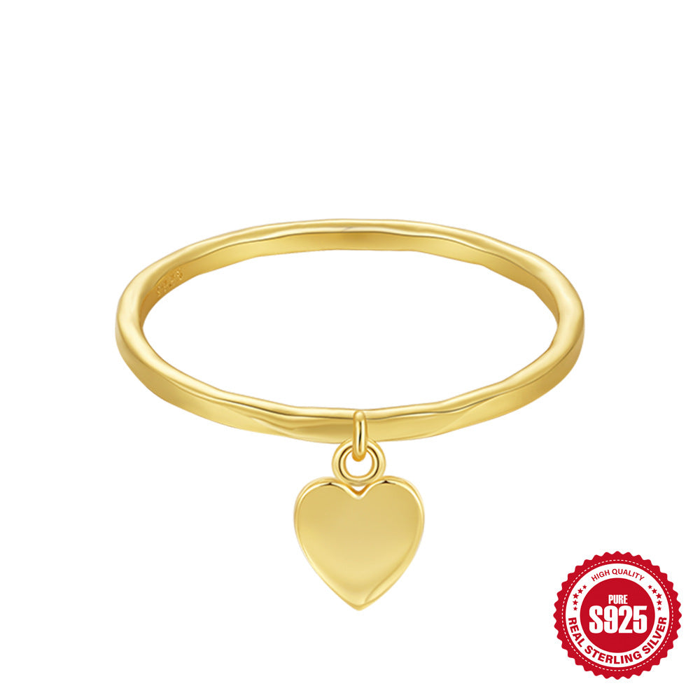 New S925Sterling Silver Single Row Diamond Moon Star Pendant Engagement Ring Hot Selling Ring