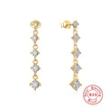 Butterfly Stud Chain 925 Sterling Silver Earrings — wearable scale detail — jewelry finish and design detail